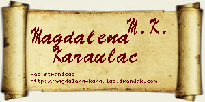 Magdalena Karaulac vizit kartica